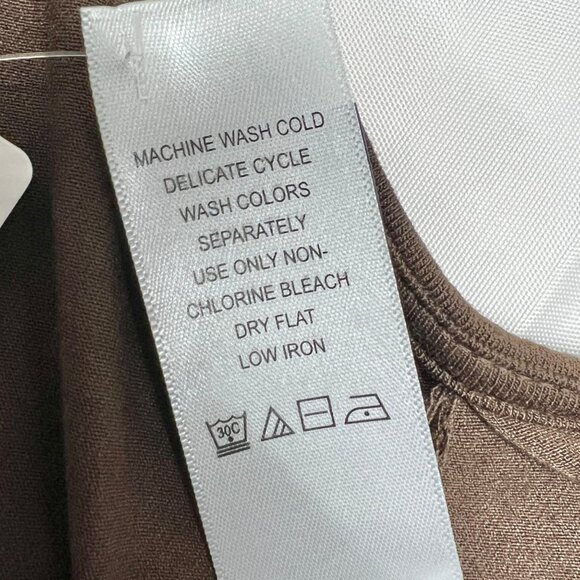 Swimsuits For All Cover-Up Dress 18/20 Brown Drawstring Waist Lace Hem Side Slit - Picture 10 of 11